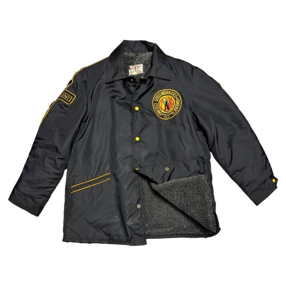 Vintage Black and Yellow Union winter coat